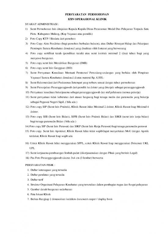 picture Pm Ptsp Izin Operasional Klinik | File - Surat Permohonan Id 16642