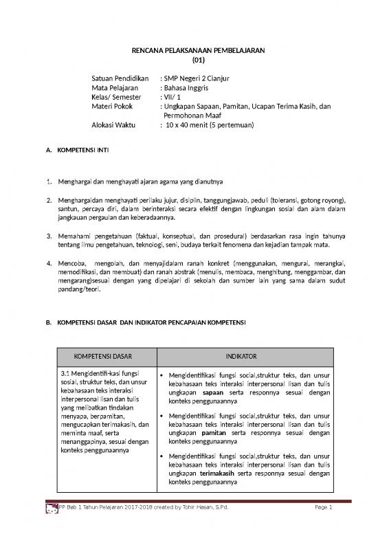 picture1_Rpp 01 Bahasa Inggris Kelas 7 | Materi Kelas 7 - Bahasa Kelas Vii Id 17270