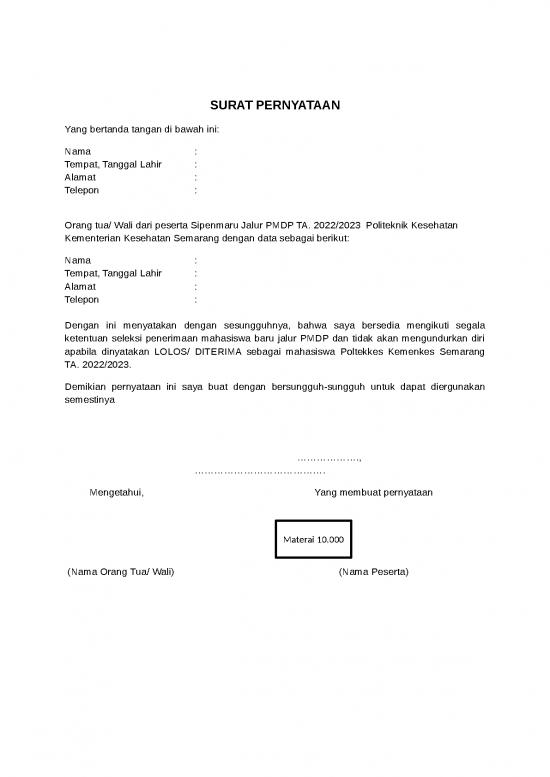 picture_File - Surat Pernyataan Id 16975 | Surat Pernyataan Tidak Mengundurkan Diri