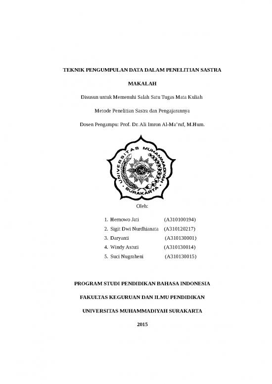 picture Metode Penelitian Makalah 16159 | Teknik Pengumpulan Data Dalam Penelitian Sastra