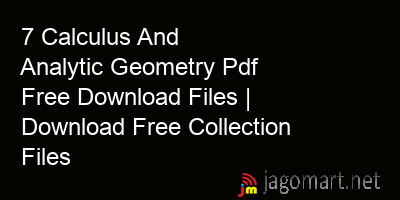 picture 7 Calculus And Analytic Geometry Pdf Free Download Files | Download Free Collection Files