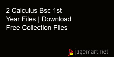 picture 2 Calculus Bsc 1st Year Files | Download Free Collection Files