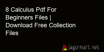 picture 8 Calculus Pdf For Beginners Files | Download Free Collection Files