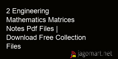 picture 2 Engineering Mathematics Matrices Notes Pdf Files | Download Free Collection Files