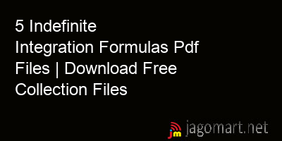 picture 5 Indefinite Integration Formulas Pdf Files | Download Free Collection Files