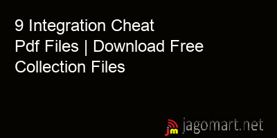 picture 9 Integration Cheat Pdf Files | Download Free Collection Files