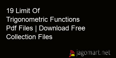 picture 19 Limit Of Trigonometric Functions Pdf Files | Download Free Collection Files