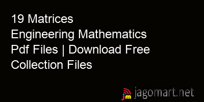 picture 19 Matrices Engineering Mathematics Pdf Files | Download Free Collection Files