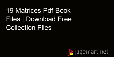 picture 19 Matrices Pdf Book Files | Download Free Collection Files
