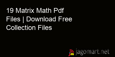 picture 19 Matrix Math Pdf Files | Download Free Collection Files