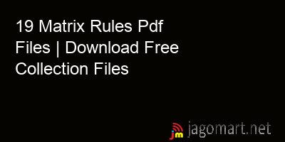 picture 19 Matrix Rules Pdf Files | Download Free Collection Files
