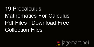 picture 19 Precalculus Mathematics For Calculus Pdf Files | Download Free Collection Files