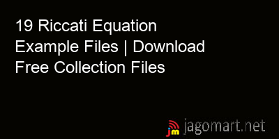 picture 19 Riccati Equation Example Files | Download Free Collection Files