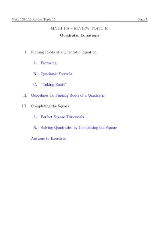 picture1_Solving Quadratic Equations Pdf 175621 | 108 Review 10