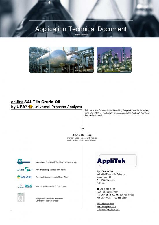 picture Oil Pdf 176947 | App20100830 Application Technical Document Salt In Crude By Upa