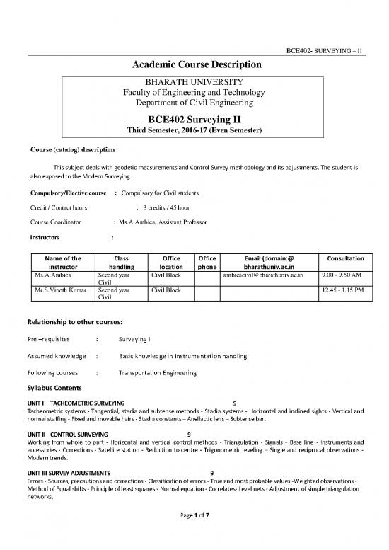 picture1_Measurements Pdf 175159 | Bce402  Surveying – Ii
