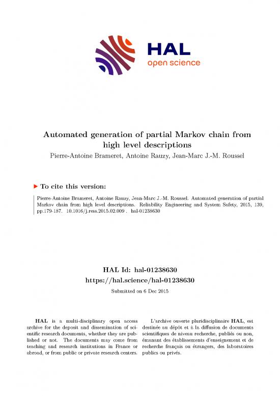 picture1_Markov Chain Pdf 176708 | Brr14 Automatedgenerationofpartialmarkovchain