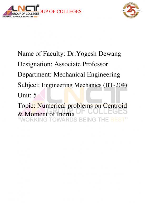 picture_Bt 204 Bcem Centroid Centre Of Gravity And Moment Of Inertia Part 2 Numerical Problems