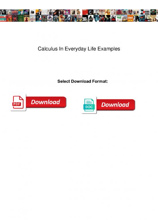 Everyday calculus pdf 174733 calculus in everyday life examples