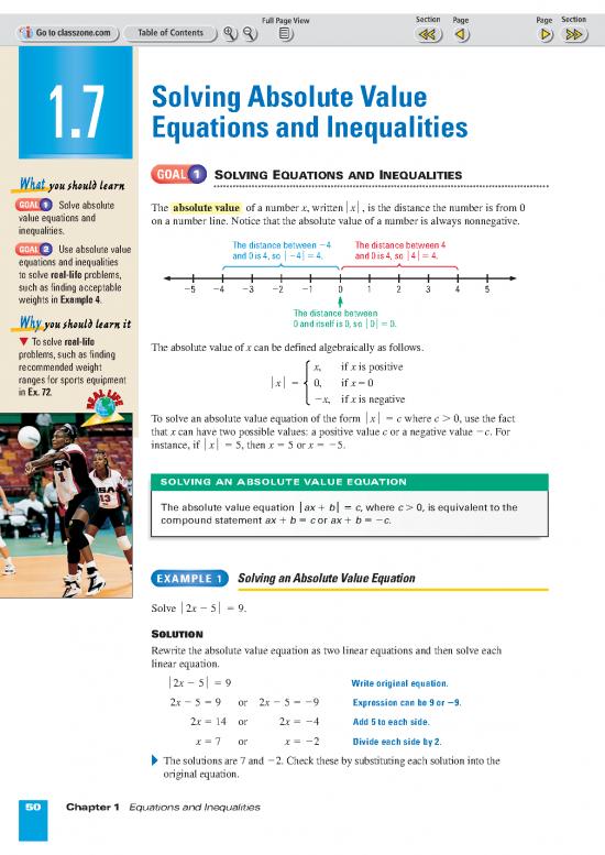 picture Absolute Value Inequalities Problems Pdf 176534 | Classzone 6