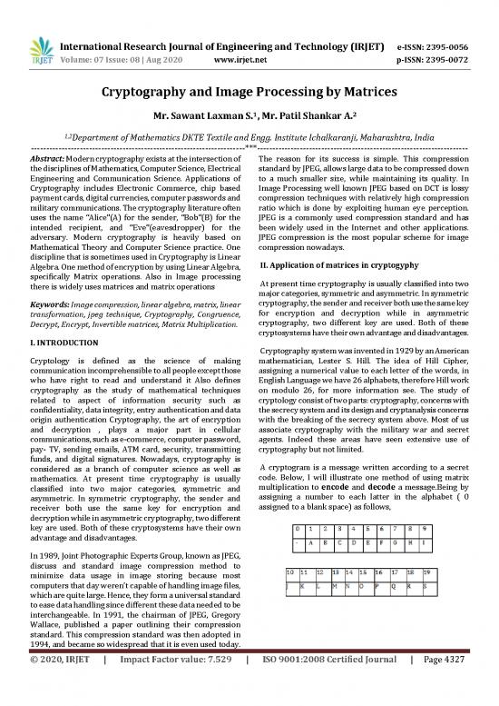 picture1_Applications Of Matrices In Computer Science Pdf 174402 | Irjet V7i8746