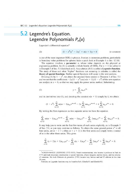 legendre differential equation solved problems pdf