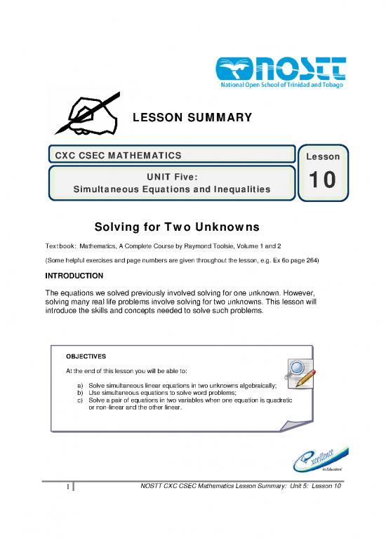 picture_Solved Problems Pdf 176272 | Lesson 10 Simultaneous Equations And Inequalities