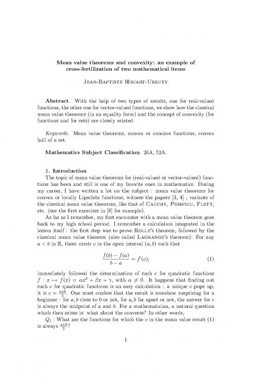 picture1_Career Pdf 174675 | Mean Value Theorems Convexity