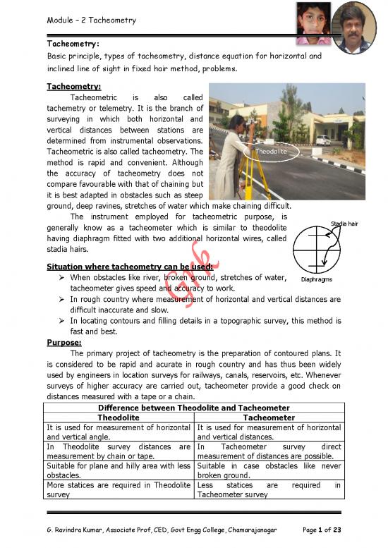 picture1_Horizontal Distance Measurement In Surveying 175339 | Module 2 Tacheometry
