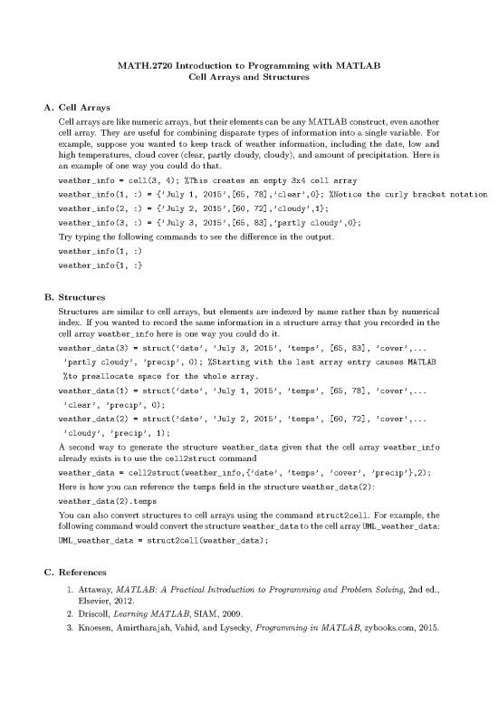 picture_Programming Pdf 176694 | Notes On Cell Arrays And Structures S17