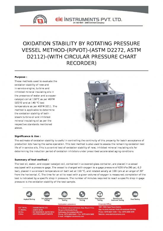 picture1_Oil Pdf 176928 | Oxidation Stability By Rotating Pressure Vessel Method Rpvot Astm D2272 Astm D2112