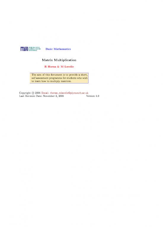 picture1_Matrix Pdf 174541 | Plymouthuniversity Mathsandstats Matrix Multiplication