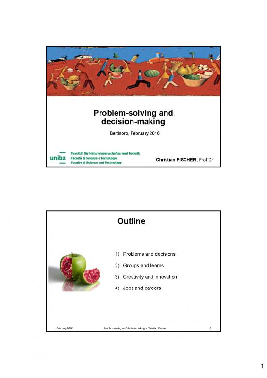 3.2 examine techniques for problem solving and decision making