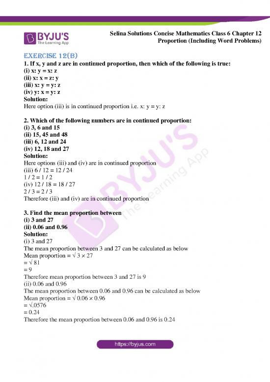 picture1_Selina Solution Nov2020 Concise Maths Class 6 Chapter 12 Ex B