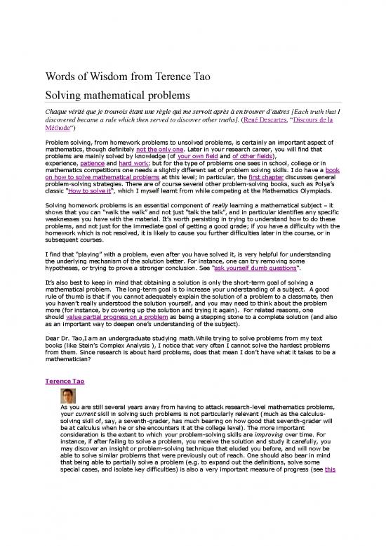 picture Solved Problems Pdf 176861 | Words Of Wisdom From Terry Tao V2