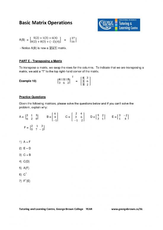 Matrix Pdf 174376 Basic Matrix Operations