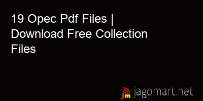 picture 19 Opec Pdf Files | Download Free Collection Files