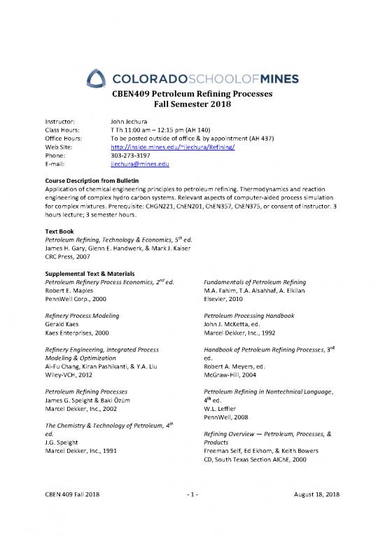 picture1_Petroleum Refining Process Pdf 177065 | 00 Syllabus