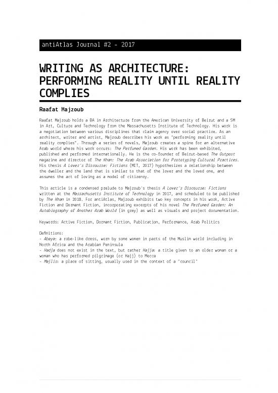 picture The Perfumed Garden Pdf 177498 | 02 Majzoub Writing As Architecture Performing Reality Until Reality Complies