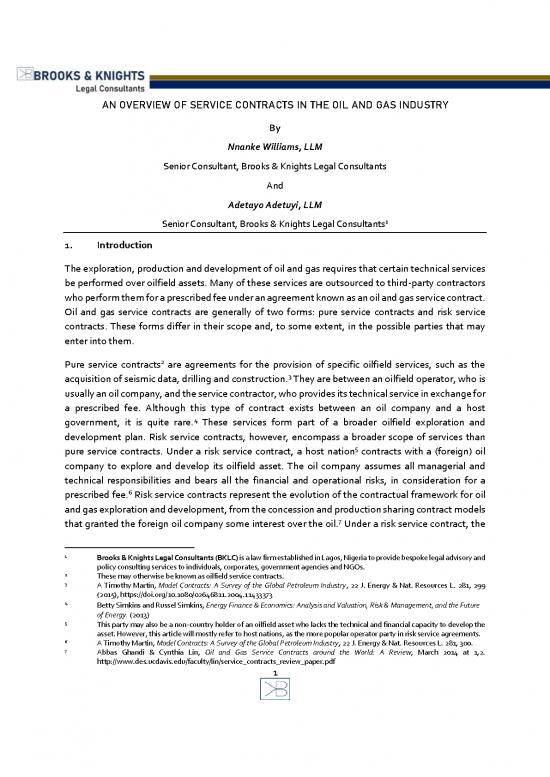 picture Oil Pdf 177710 | An Overview Of Service Contracts In The Oil And Gas Industry