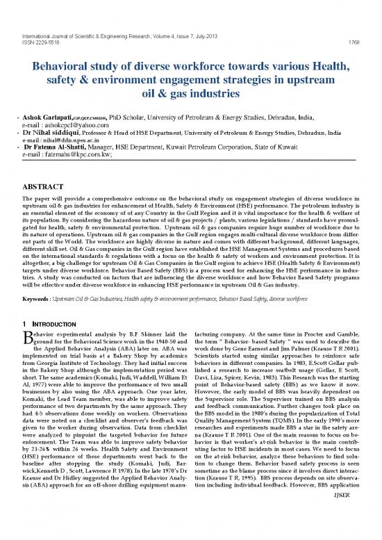 Oil Pdf 177058 Behavioral Study Of Diverse Workforce Towards Various