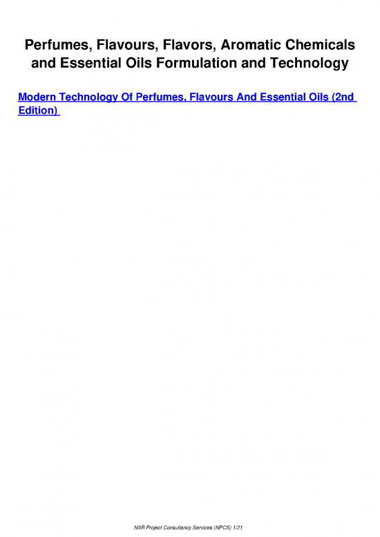 picture Perfume Pdf 178010 | Books Perfumes, Flavours, Flavors, Aromatic Chemicals And Essential Oils Formulation And Technology