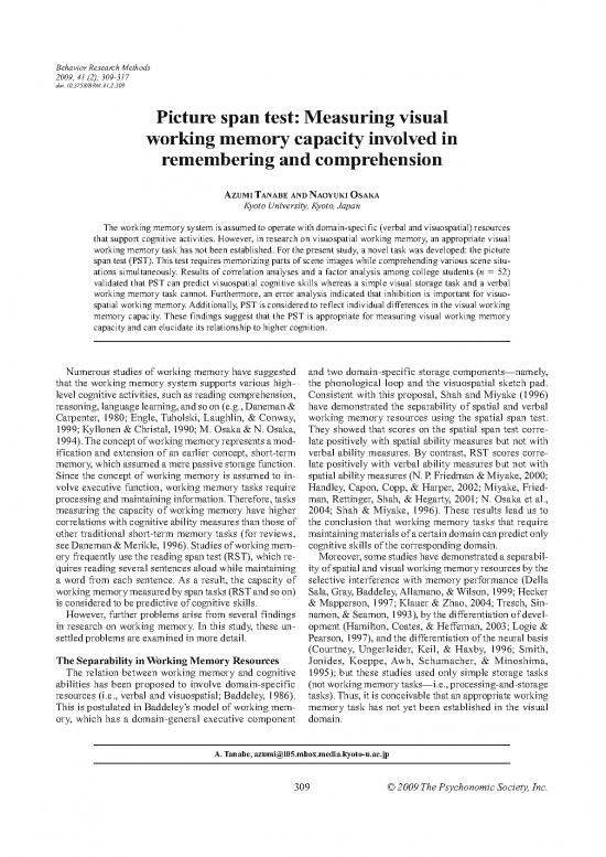 picture Working Memory Test Pdf 179949 | Br309 Item Download 2023-01-30 07-46-03