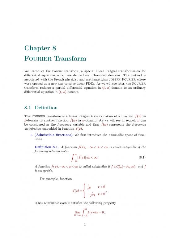 picture Fourier Transformation Pdf 179237 | Chapter 8pde