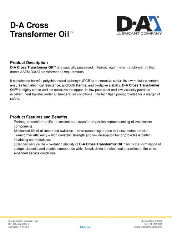 picture_Oil Pdf 177273 | D A Cross Transformer Oil™ 2019