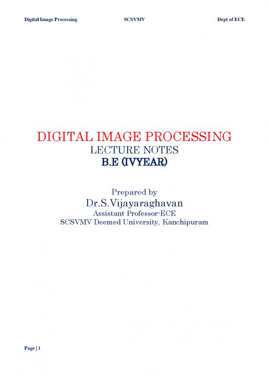picture Processing Pdf 179025 | Digital Image Processing  Vijaya Raghavan