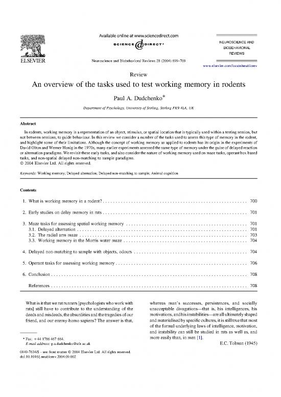 picture1_Working Memory Test Pdf 180002 | Dudchenko2004