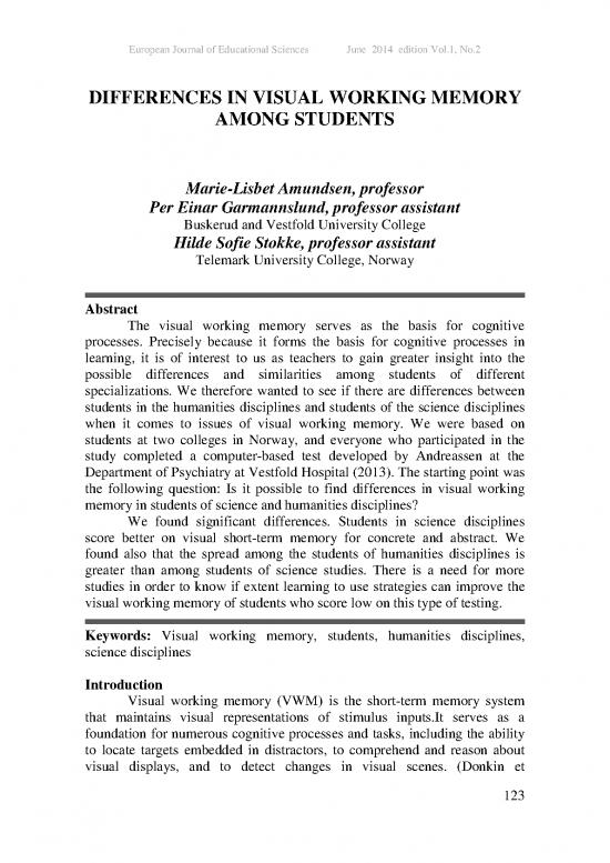 picture Working Memory Test Pdf 179863 | Ej1236791