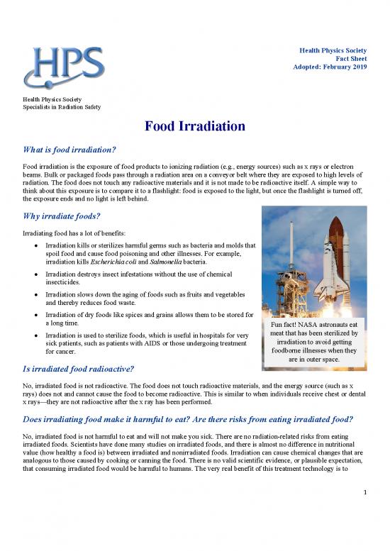 picture_Food Irradiation Pdf 179809 | Food Irradiation Fact Sheet