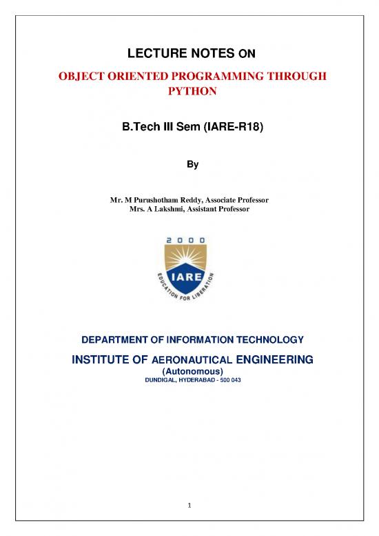 picture Python Pdf 178706 | Iare Oops Lecture Notes